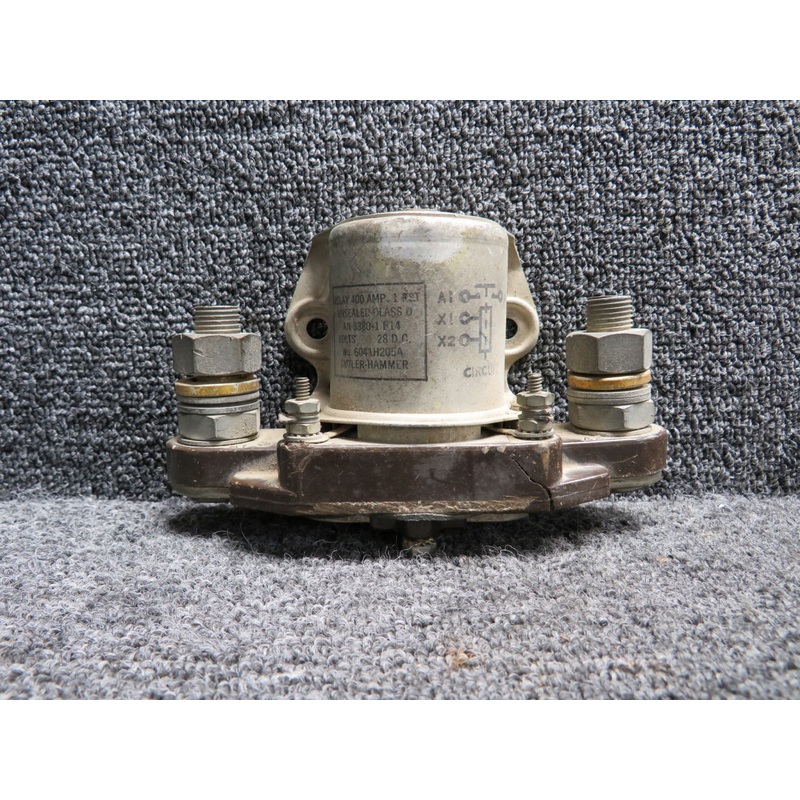 6041H205A (Alt: AN3380-1 B14) Cutler Hammer Unsealed Relay (Cracked Base)