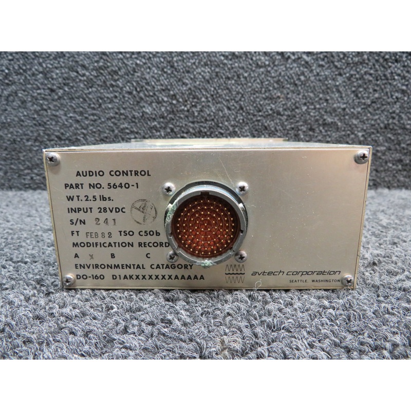 5640-1 Avtech Corp. Audio Control Unit with Mods (Volts: 28)