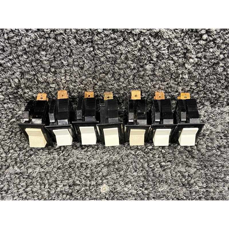 TA201-TW-B, S2160-1 Carling Technologies Rocker Switch Set of 7 (Amps: 5,10)