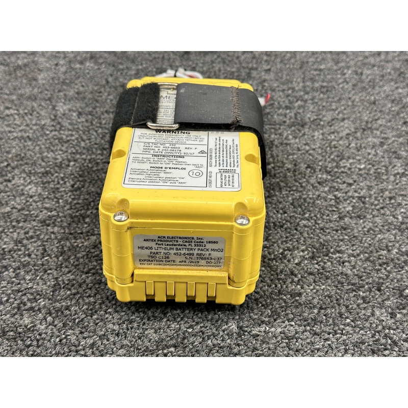 453-6603 ACR Electronics ME406 Emergency Locator Transmitter w Antenna, Switch