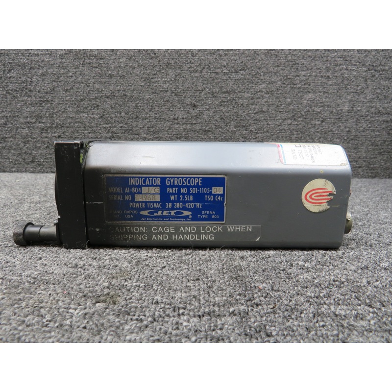 501-1105-04 JET AI-804J-G Attitude Gyroscope Indicator (Black)