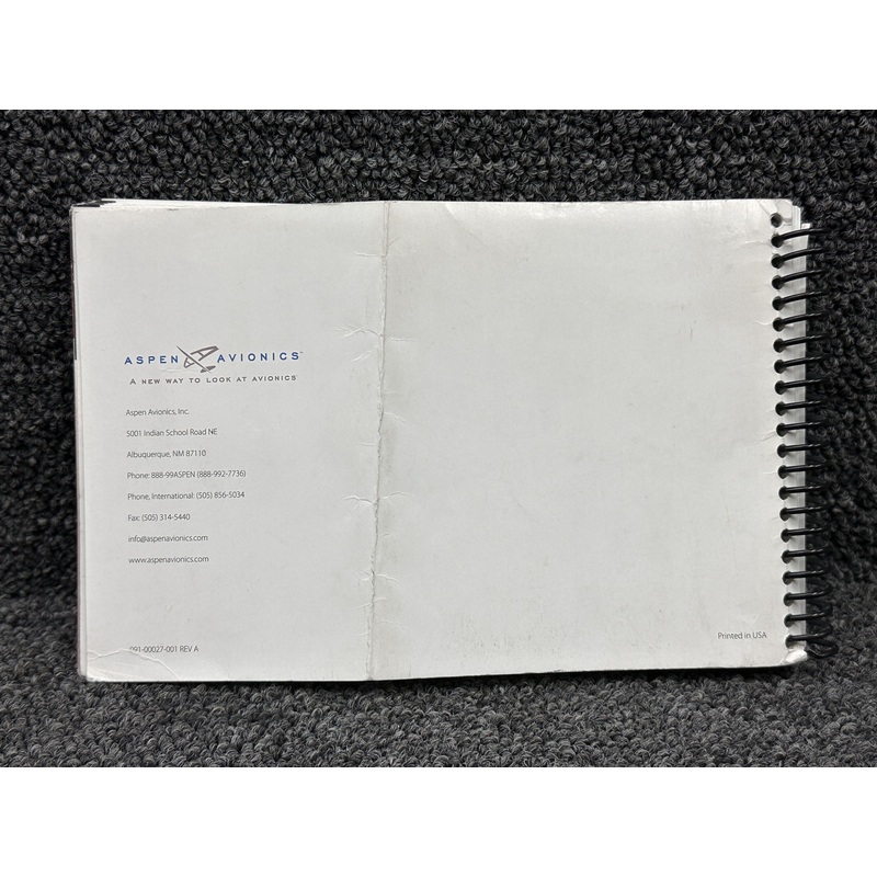 091-00027-001 Aspen Avionics Evolution Backup Display Pilots Guide