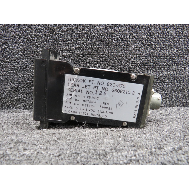 820-575 (Alt: 6608210-2) Hickok Stabilizer Temperature Indicator