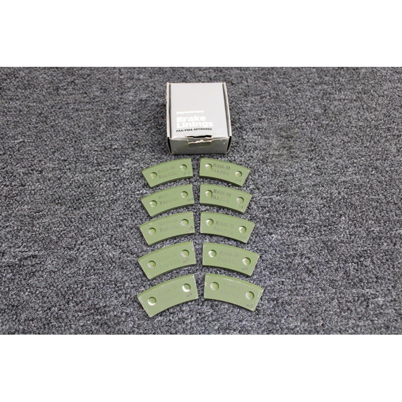 RA66-33 Rapco Brake Lining Set of 10 (New Old Stock)