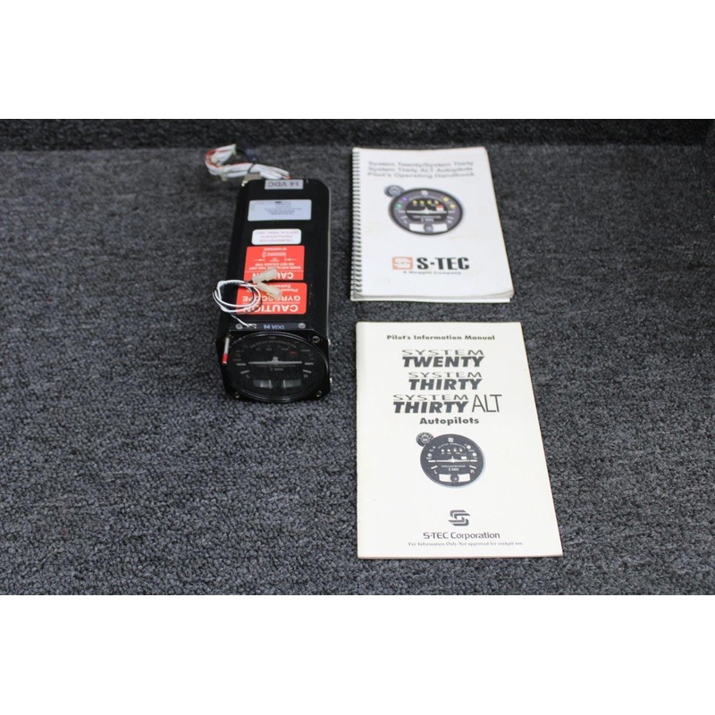 01260-0-0-14 S-Tec Turn Coordinator Indicator Lighted w Manual (14V) (No Knob)