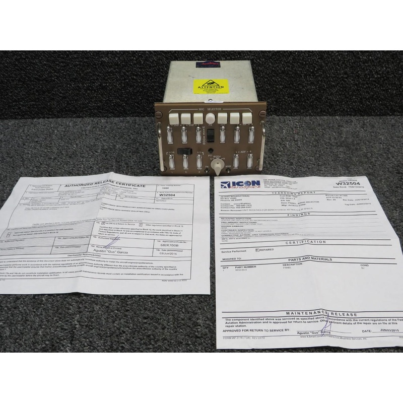 5032-1-4 Avtech Audio Selector Panel with 8130-3 (Repaired)