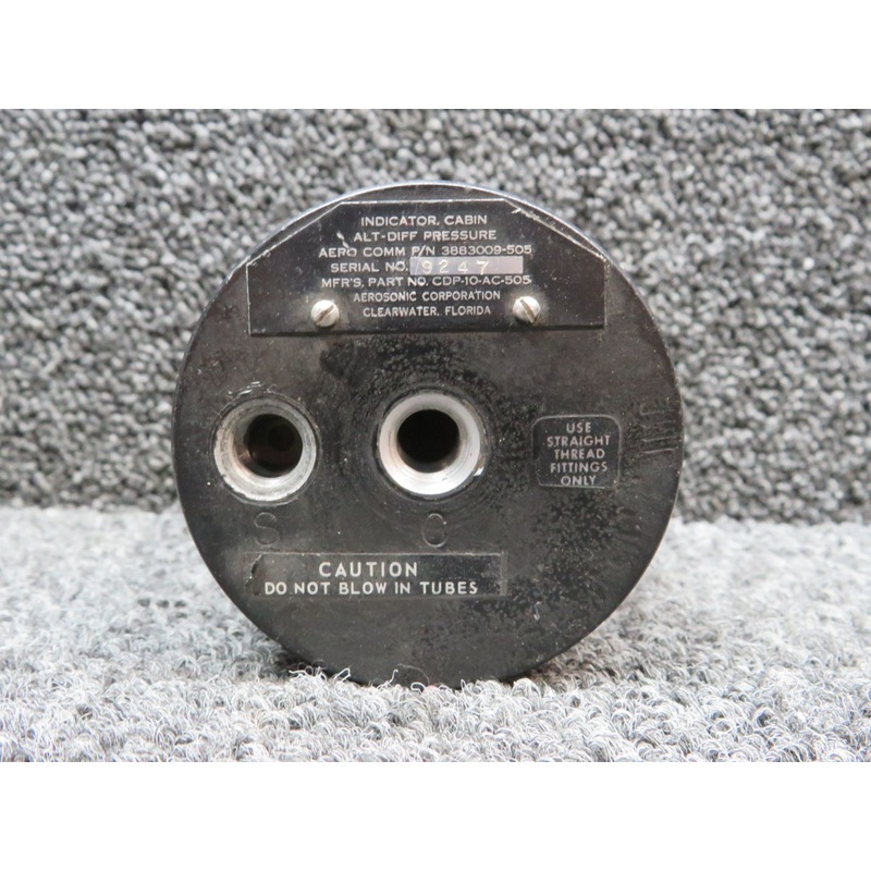 3883009-505 Aerosonic Cabin Altimeter Differential Pressure Indicator