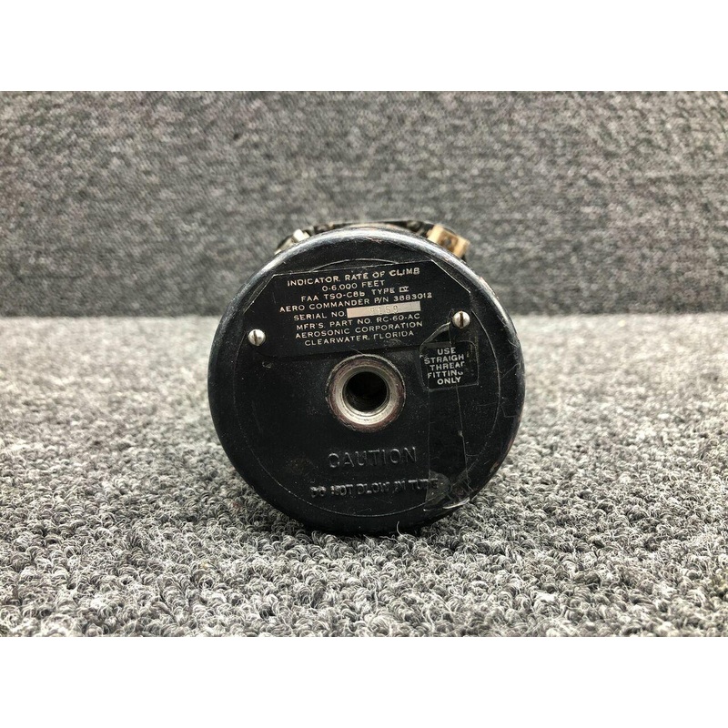 3883012 (MFR: RC-60-AC) Cessna 320 Aerosonic Corp. Rate of Climb Indicator
