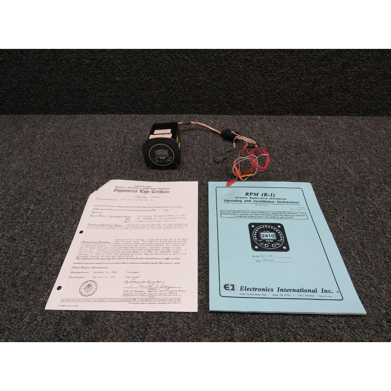 R-1-6-G30R270 Electronics International RPM Indicator with STC# SA5924NM