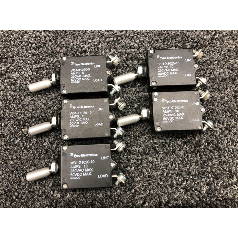 W31-X1020-10 / W31-X1016-10 Tyco Electronics Toggle Switch Set (Amps: 5-30)