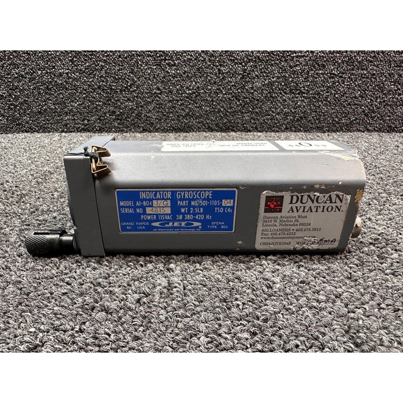 501-1105-04 J.E.T AI-804J-G Attitude Gyroscope Indicator (Knicked)