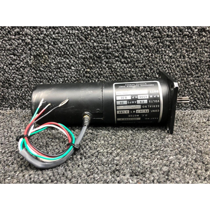 9910002-3 Aerospace Controls Landing Gear Retract Motor Assembly (26V, 20A)