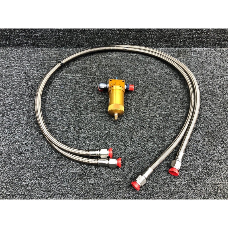 SA3-10-A Continental O-470-L Steves Aircraft Fuel Gascolator with Tube & STC