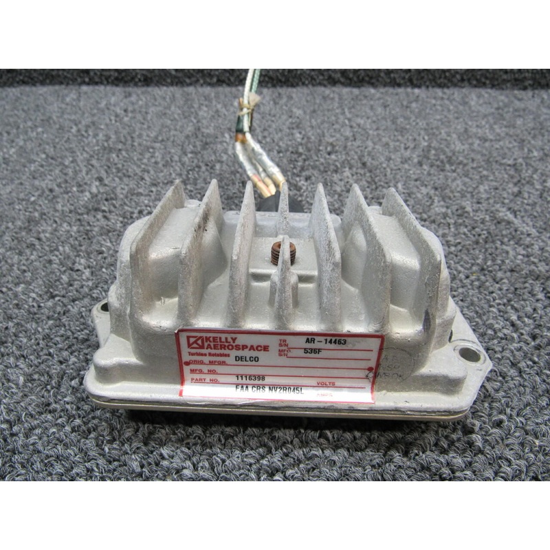 1116398 (USE: 536F) Beechcraft A23 Kelly Aerospace / Delco Voltage Regulator (Volts: 12)