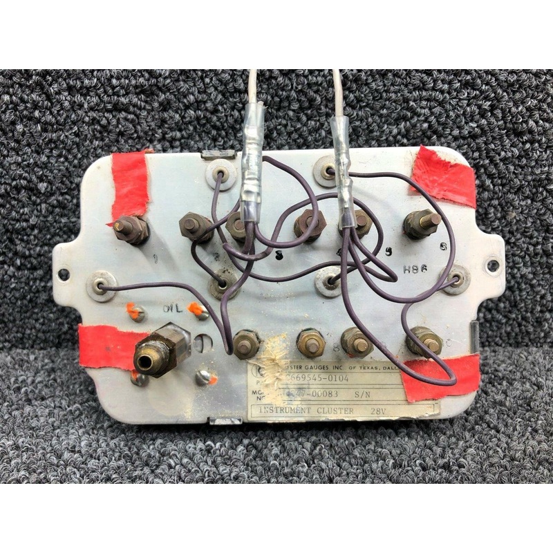 C669545-0104 (USE: 6247-00083) Cessna 182 P/Q Rochester Instrument Cluster Assembly (Volts: 28) (PPP)