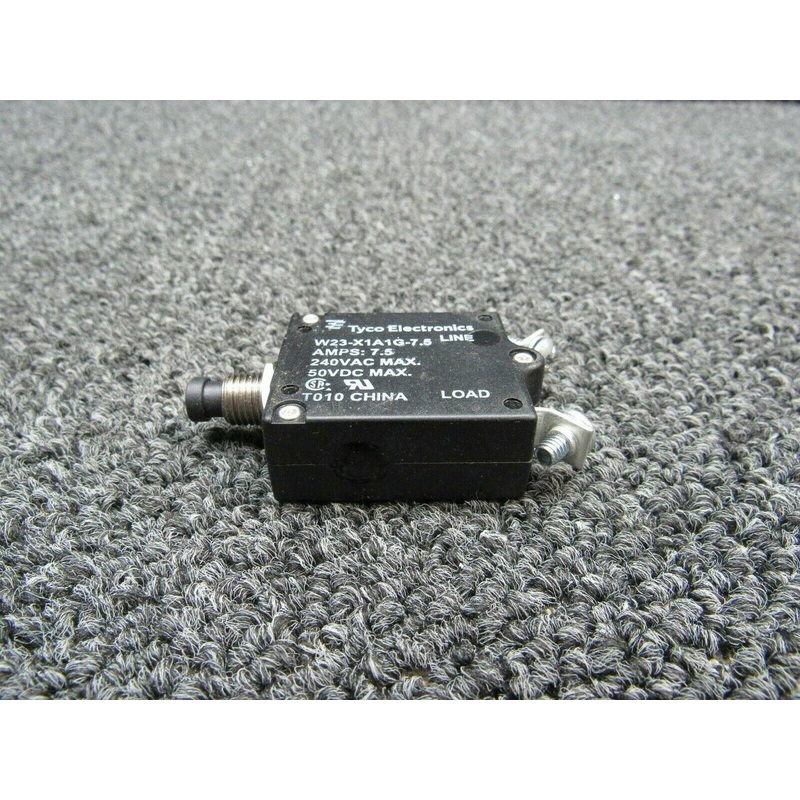 W23-X1A1G-7.5 Cessna 172N Tyco Electronics Push-Pull Circuit Breaker (50/240V)