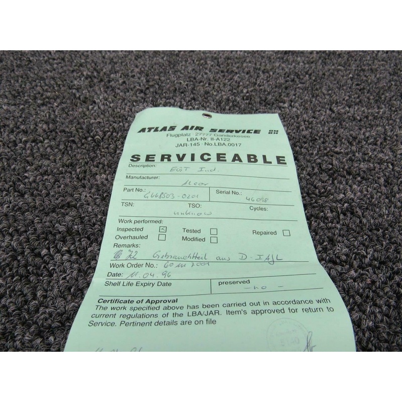C668503-0201 Alcor Exhaust Gas Temperature Indicator (Serviceable) (SA)