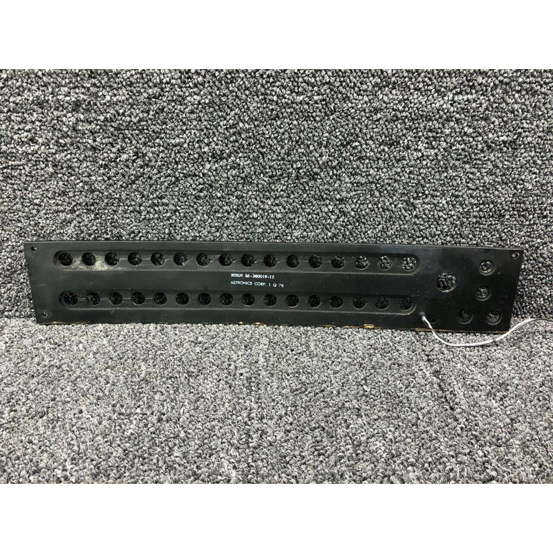 36-380019-15 Beech A36 Astronics Circuit Breaker Panel Cover Lighted (28V)