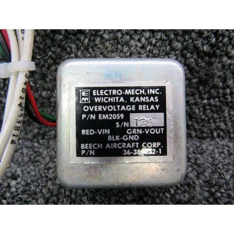 36-380032-1 Beech A36 Electro-Mech Overvoltage Relay (Volts: 14)