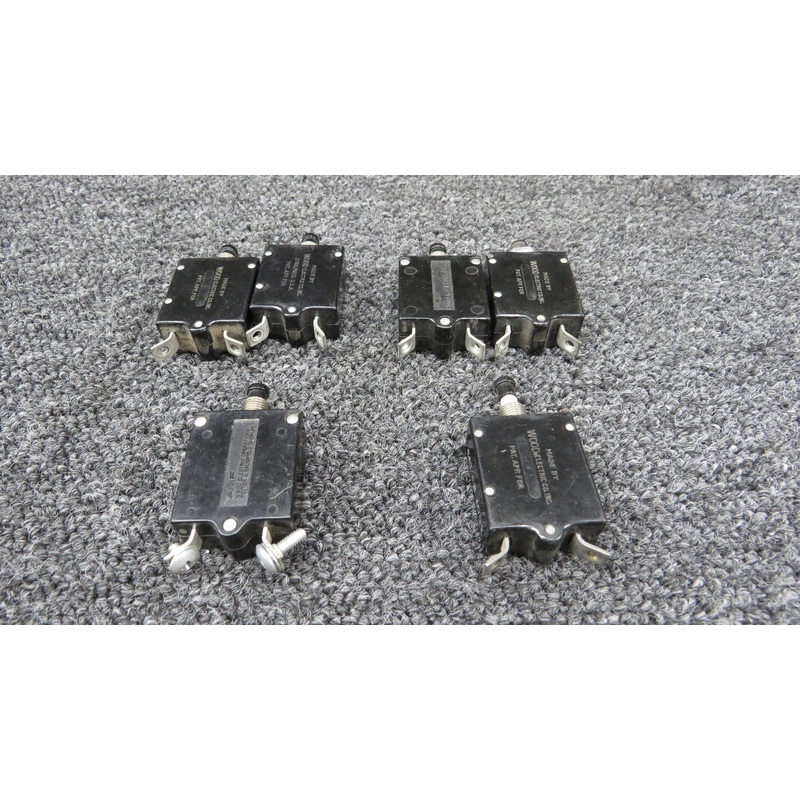 CB-2310A, CB-2305A, CB-3001 Wood Electric Push Circuit Breakers (Set of 6)