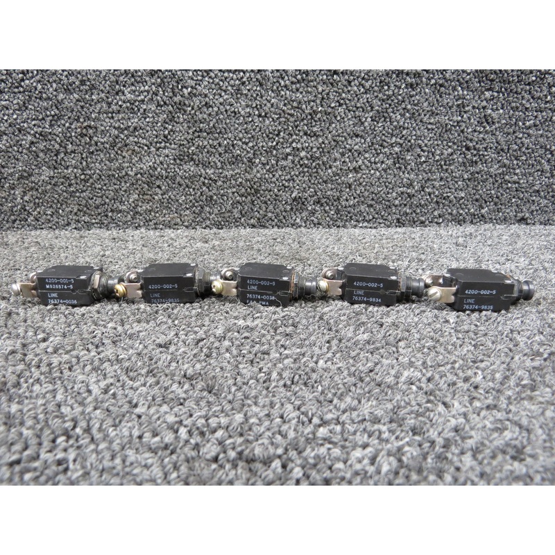 4200-002-5 Mechanical Products Push Breaker Switch 5 Amps (Set of 5)