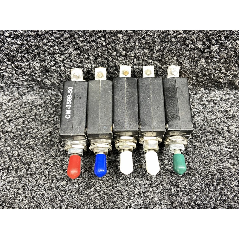 Potter & Brumfield Toggle Circuit Breaker Set (Amps: 5, 7.5, 15, 50)