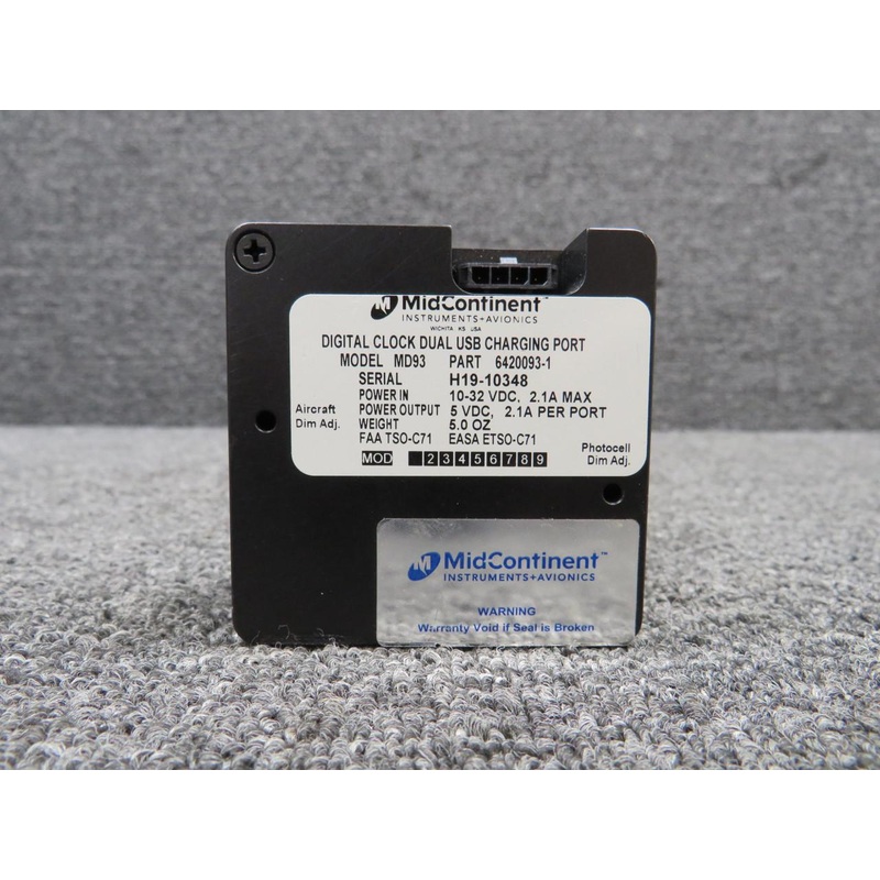 6420093-1 MidContinent MD93 Clock with Mods and Green Tag 10-32V (Core)
