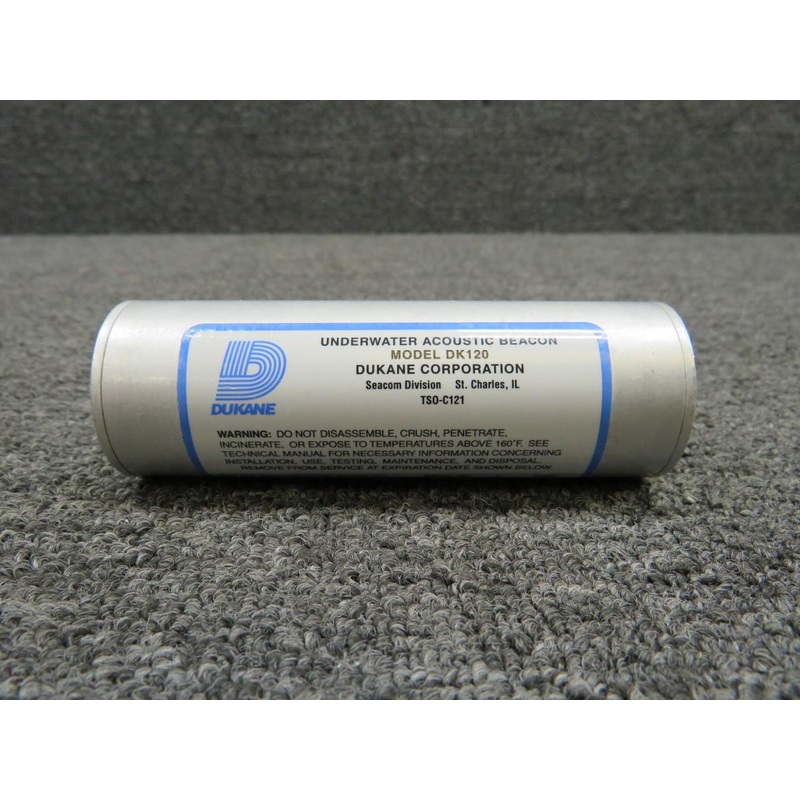 DK120 Dukane Underwater Acoustic Beacon with Green Repairable Tag (Core)