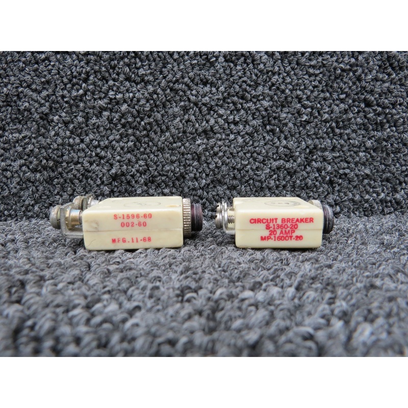 S1569-60, S-1360-20 Mechanical Products Circuit Breaker Set of 2