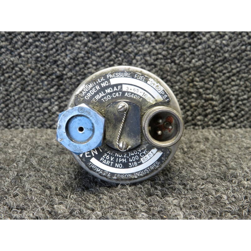318-65-D1 Thomas Edison Fuel Pressure Transmitter (26V)