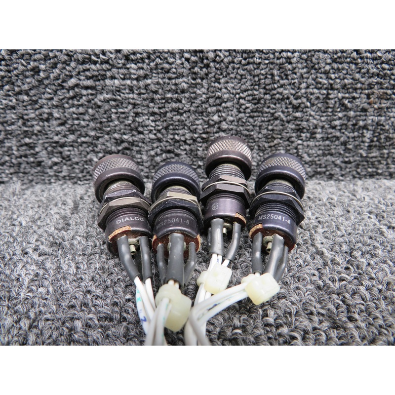 MS25041-2, MS25041-3, MS25041-4 Dialco Press to Test Switches (Set of 4)