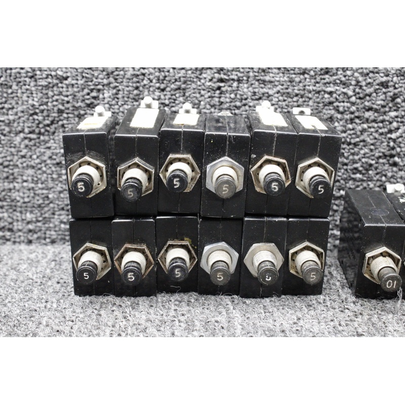 Wood Electric Push Breaker Set of 24, Various Amps (5, 10, 15, 20, 30, 50)