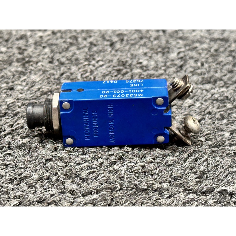 4001-001-20 (Alt: MS22072-20) Mechanical Products Circuit Breaker (20 Amps)
