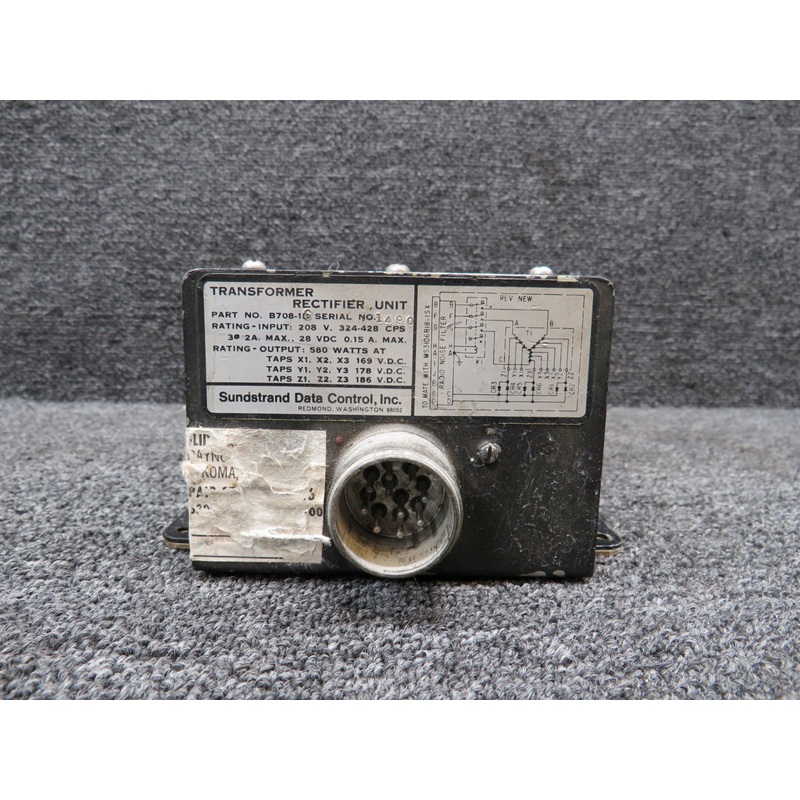 B708-1C Sundstrand Transformer Rectifier Unit (Worn Mount Holes) (Volts: 28)
