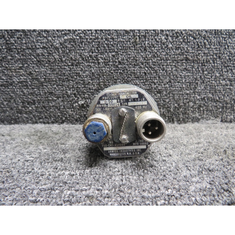 418-00014 Edison Oil Pressure Transmitter (Volts: 26) (PSI: 0-50)