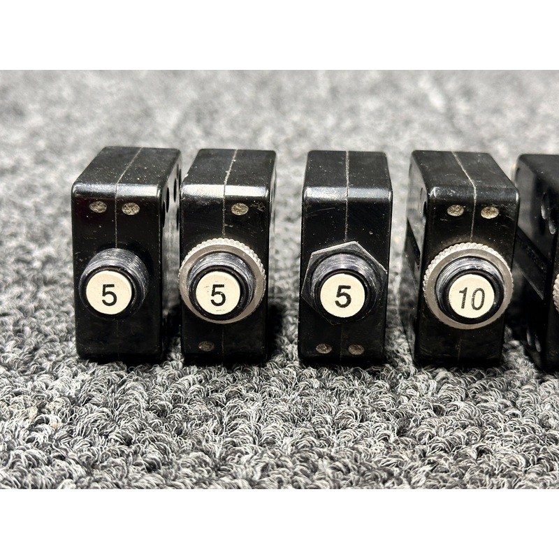 W58-XC4C12A-5, W58-XC4C12A-10 Potter & Brumfield Circuit Breakers (Set of 8)