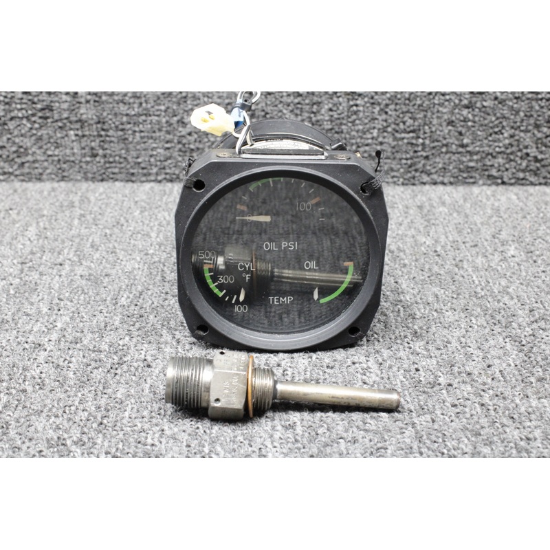 18C452-1 (Alt: C662019-0101RX) AID Tri-Engine Indicator w Probe (Lighted, 28V)