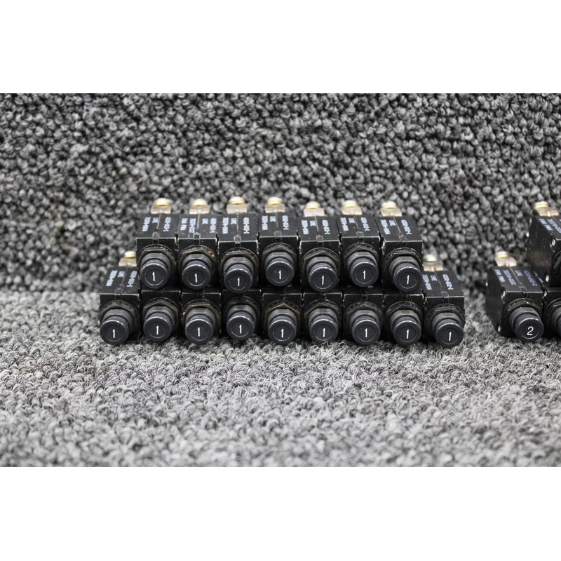 Mechanical Products Push Circuit Breaker Set of 46 (Various Amps: 1-25)