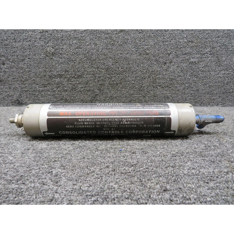 1317W54 (Alt: 3713008) Consolidated Controls Emergency Hydraulic Accumulator