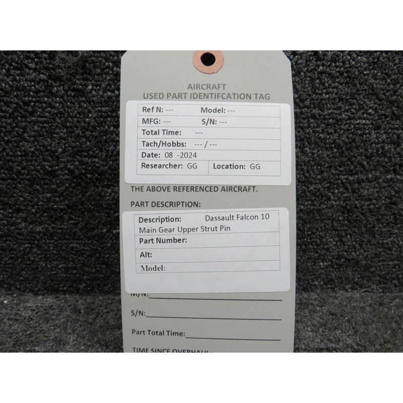 Dassault Falcon 10 Main Gear Upper Strut Pin