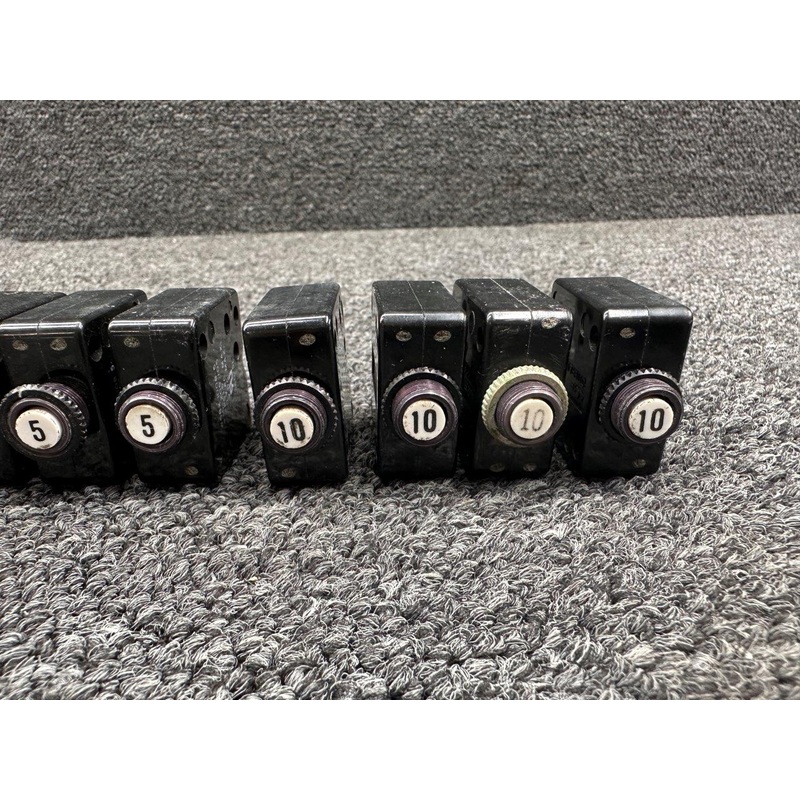 W58X-1008-5, W58X-1008-10 Potter and Brumfield Circuit Breakers (Set of 14)