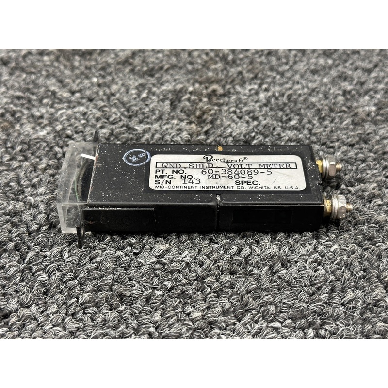 MD-60-5 (Alt: 60-384089-5) Mid-Continent Windshield Voltmeter Indicator