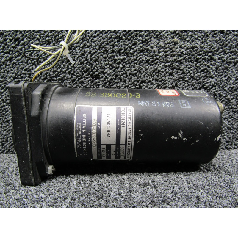 601-009-950 Brittain TC100(24) Gyroscopic Rate of Turn Indicator (28V) (Lighted)