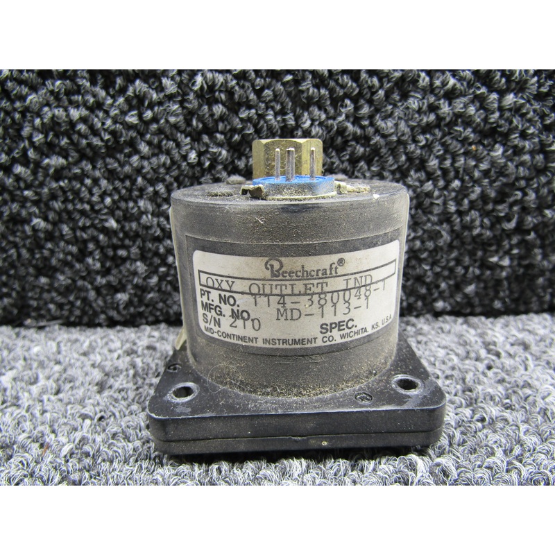 MD-113-1 (Alt: 114-380048-1) Mid-Continent Oxygen Outlet Indicator