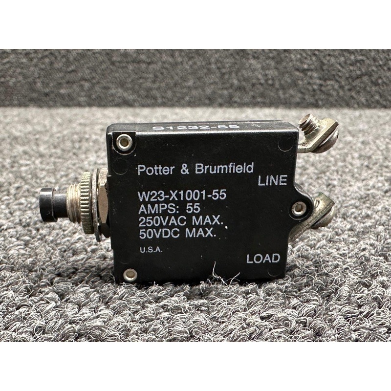 W23-X1001-55 (Alt: S1232-55) Potter and Brumfield Circuit Breaker (Amps: 55)