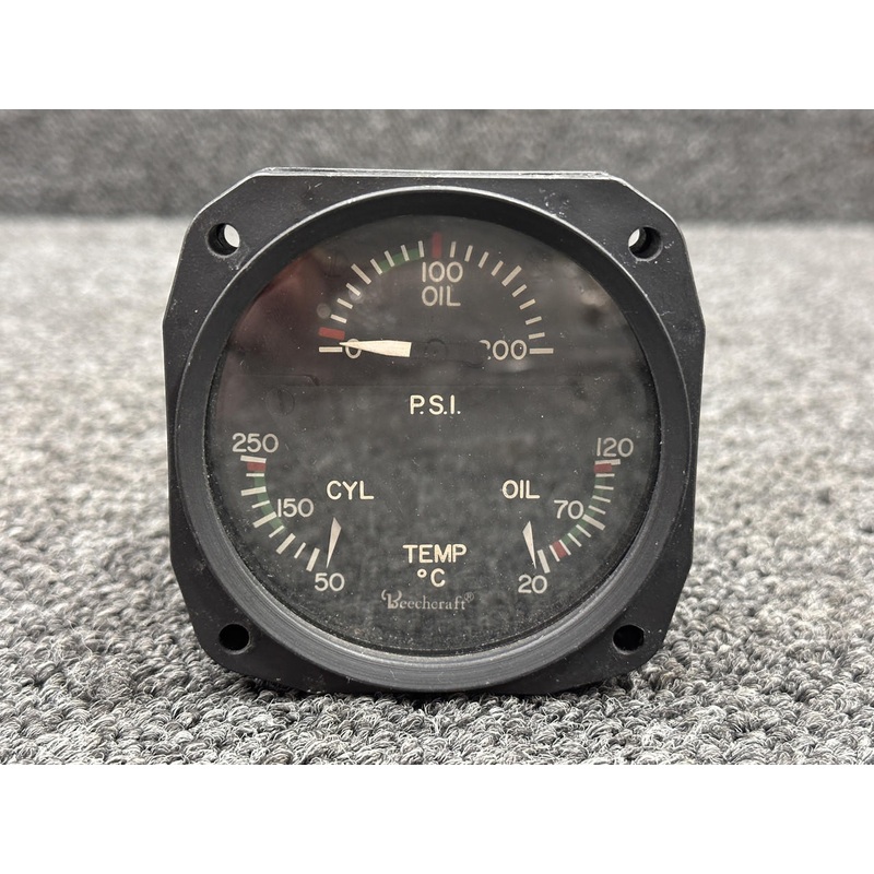 18B1000-3 (Alt: 60-384079-1) Aircraft Instrument Tri-Engine Indicator with Probe