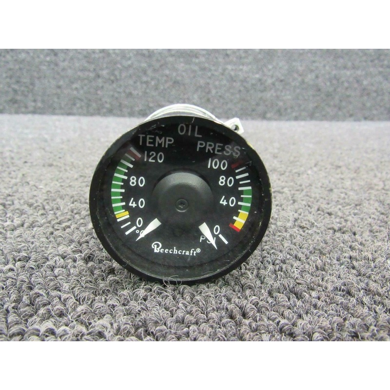 102-380014-3 (Alt: MD63-3) Mid-Continent Oil Temp & Pressure Indicator w/ Probe