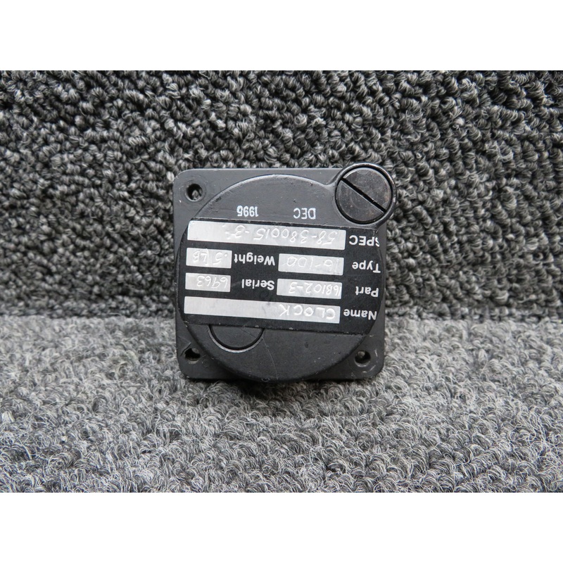 16B102-3 (Alt: 58-380015-3) Aircraft Instruments Clock Type 16-100 (Wear)