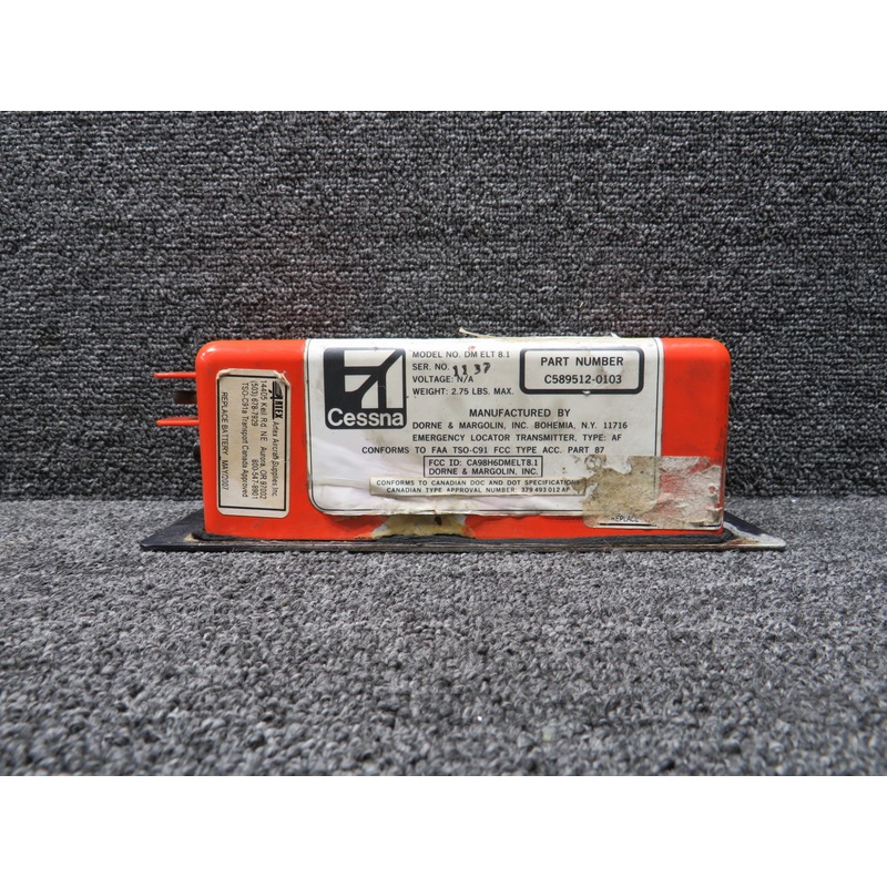 C589512-0103 Dorne & Margolin DM ELT 8.1 Emergency Locator Transmitter