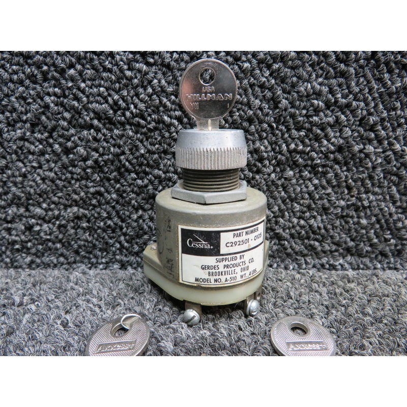C292501-0105 Gerdes Products A-510 Ignition Switch with Locks and Keys